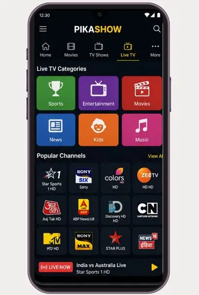 Pikashow APK Screenshot